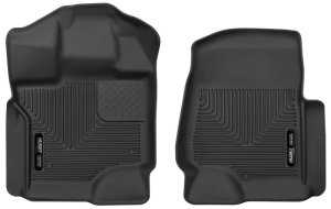 Ford Super Duty Floor Mat - Front - Husky Liners - WeatherBeater - Black - 2017